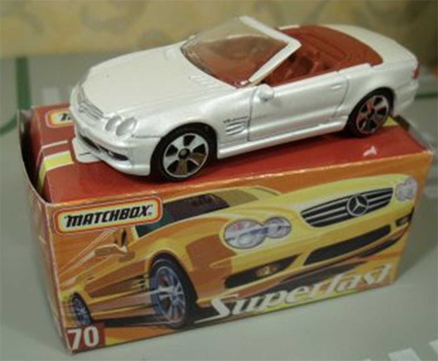 Amazon.com: MERCEDES BENZ SL55 AMG Matchbox Superfast Series WHITE